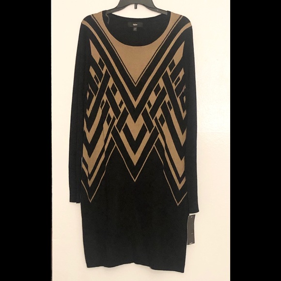 Massimo Dresses & Skirts - Massimo black,tan Dress size XL